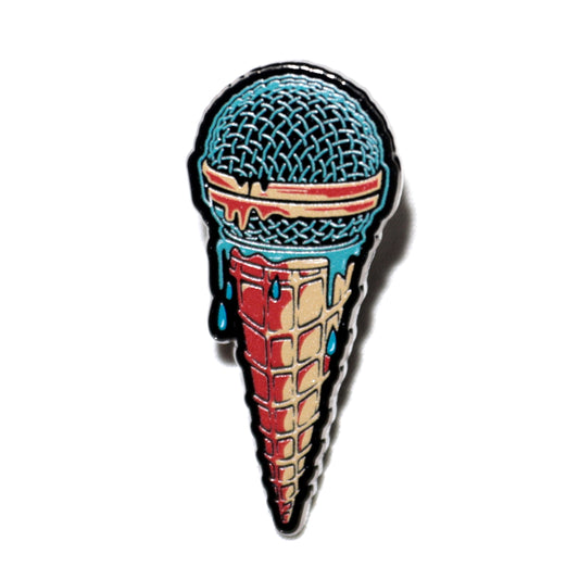 "Ice Cream Microphone" Enamel Pin